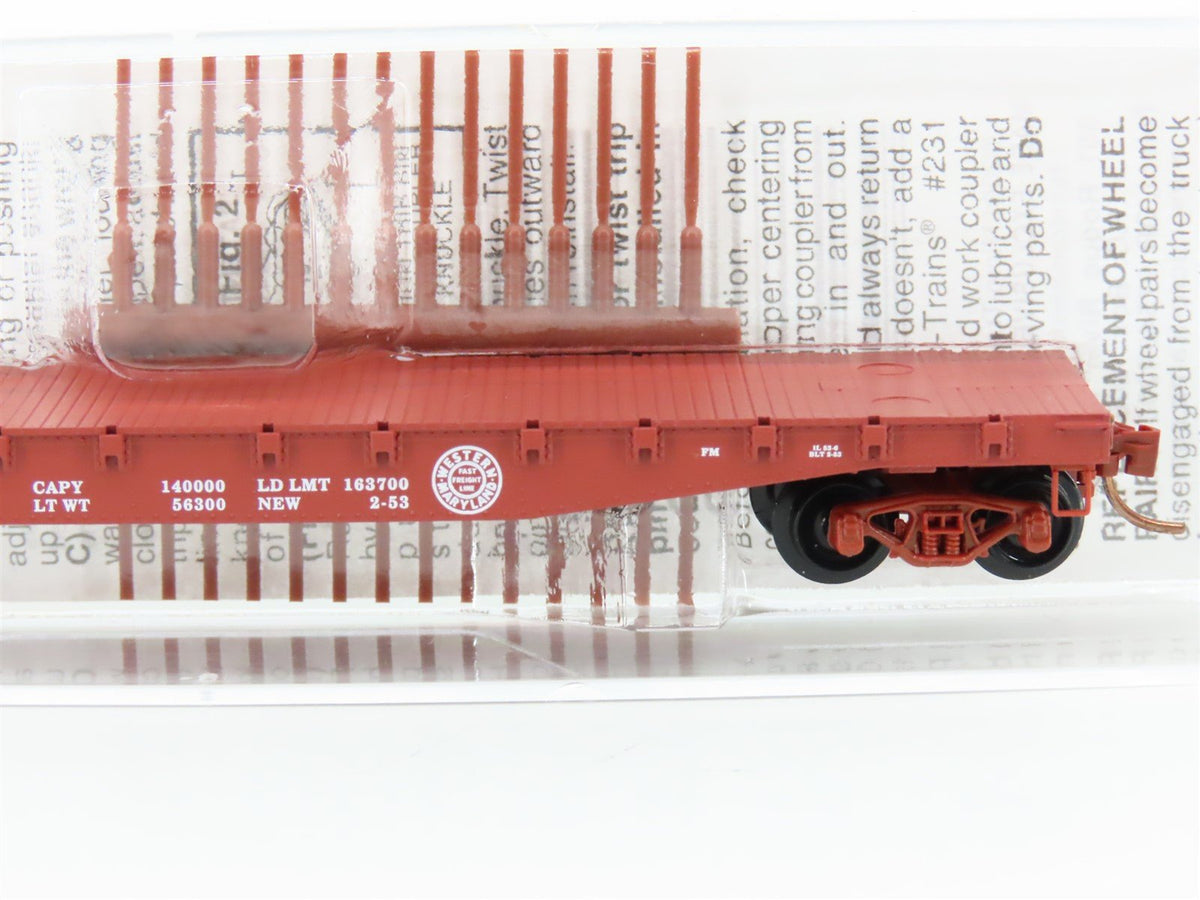 N Scale Micro-Trains MTL 45160 WM Western Maryland 50&#39; Fishbelly Flat Car #2645