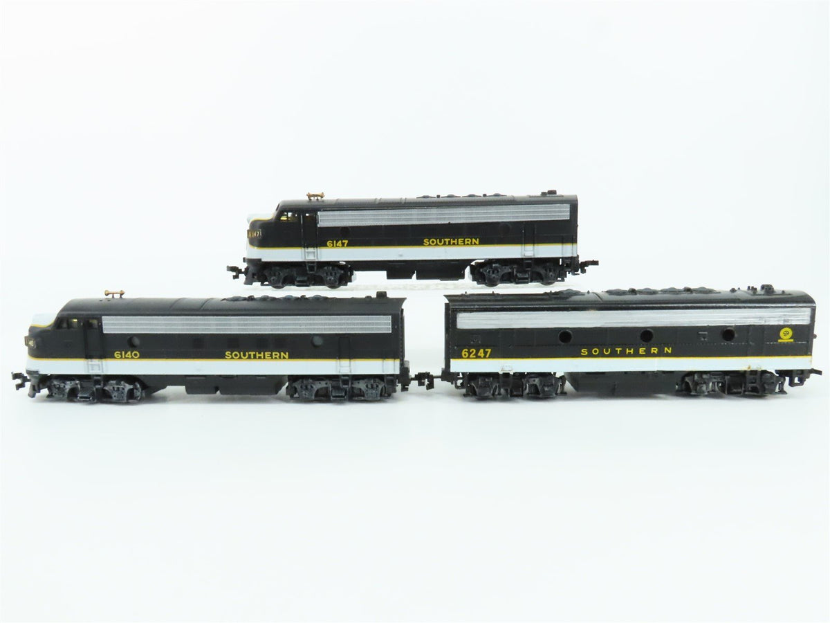 HO Scale Atlas Southern F7 A/B/A Diesel Loco 3-Unit Set Customized