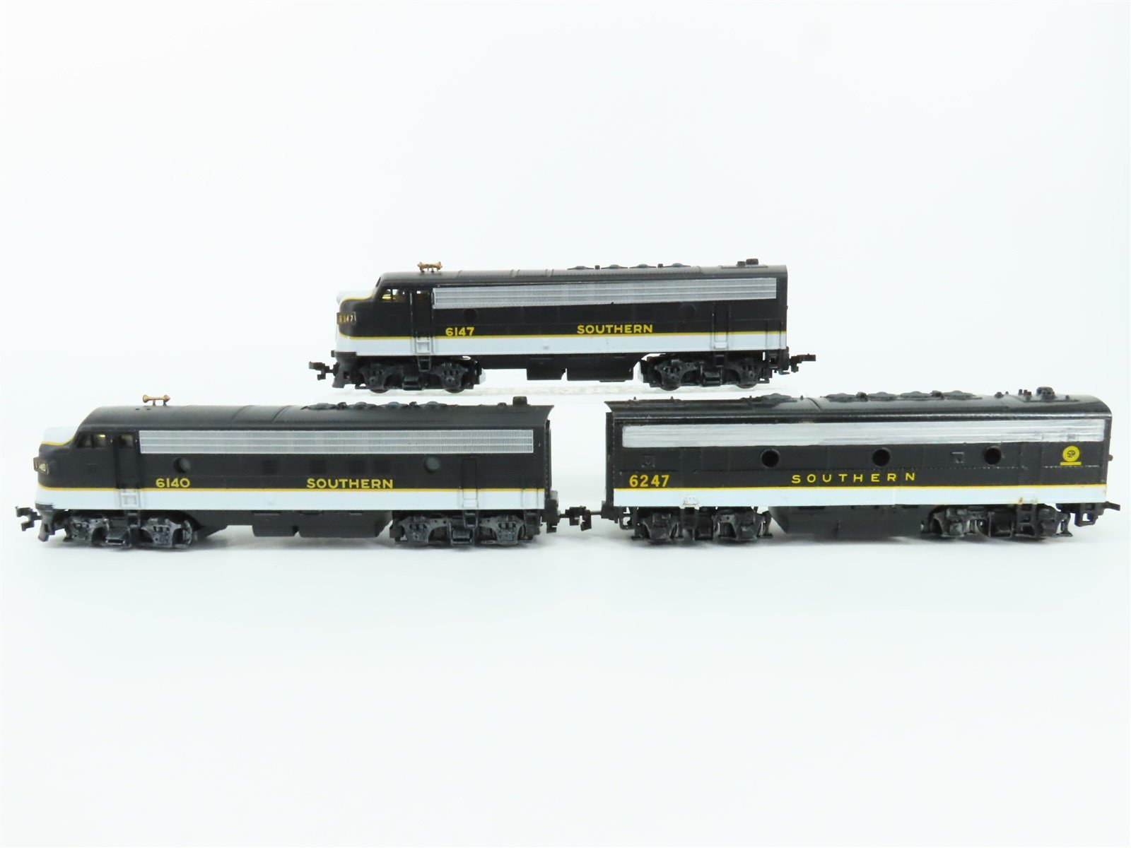 HO Scale Atlas Southern F7 A/B/A Diesel Loco 3-Unit Set Customized