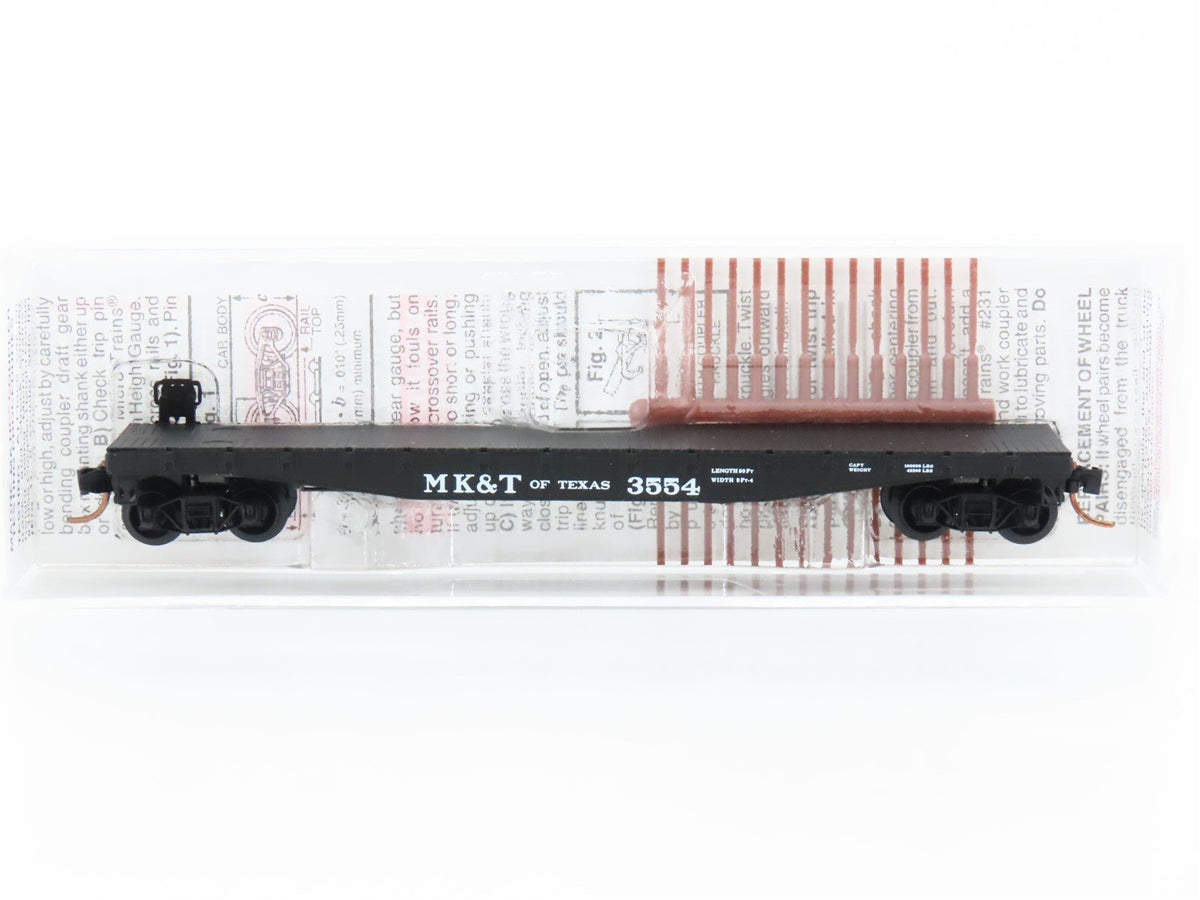 N Micro-Trains MTL 45240 MK&amp;T Missouri Kansas &amp; Texas 50&#39; Flat Car #3554