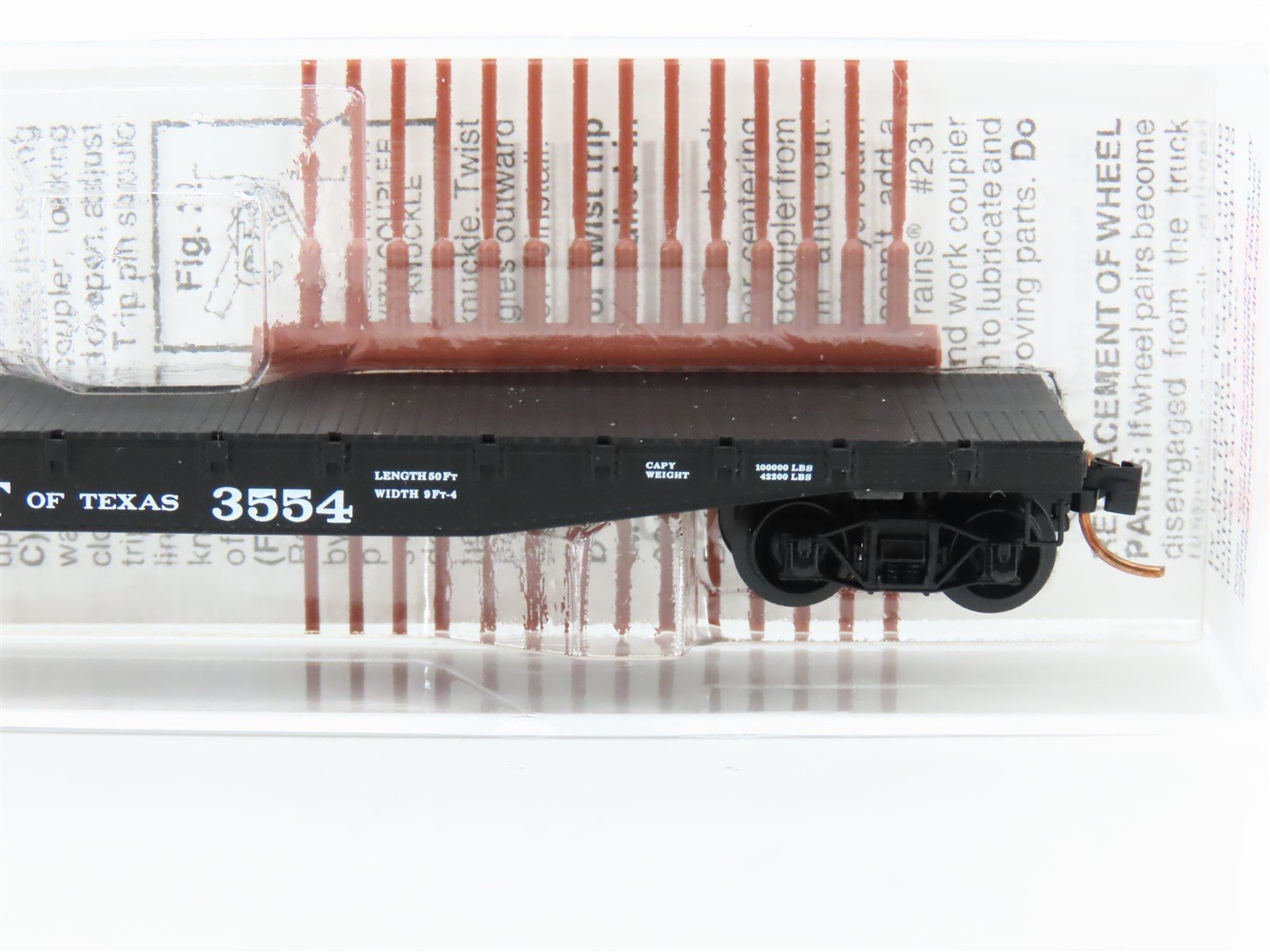 N Micro-Trains MTL 45240 MK&T Missouri Kansas & Texas 50' Flat Car #3554