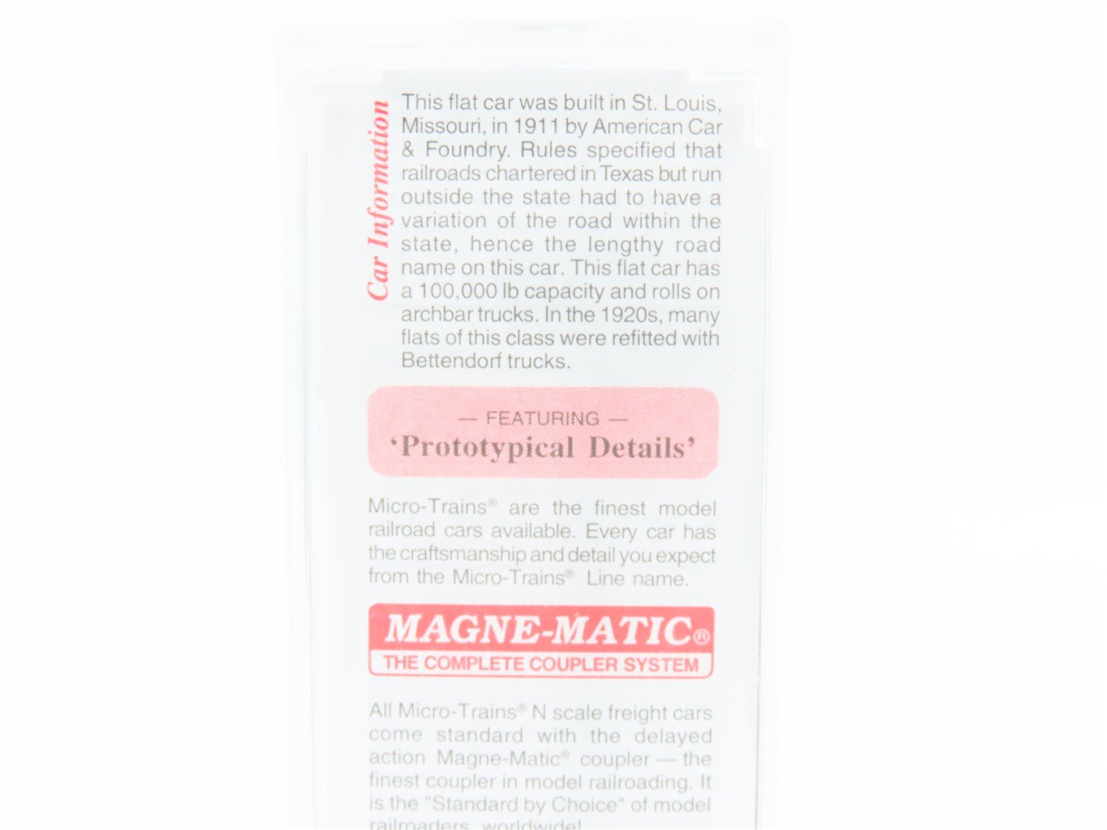 N Micro-Trains MTL 45240 MK&T Missouri Kansas & Texas 50' Flat Car #3554