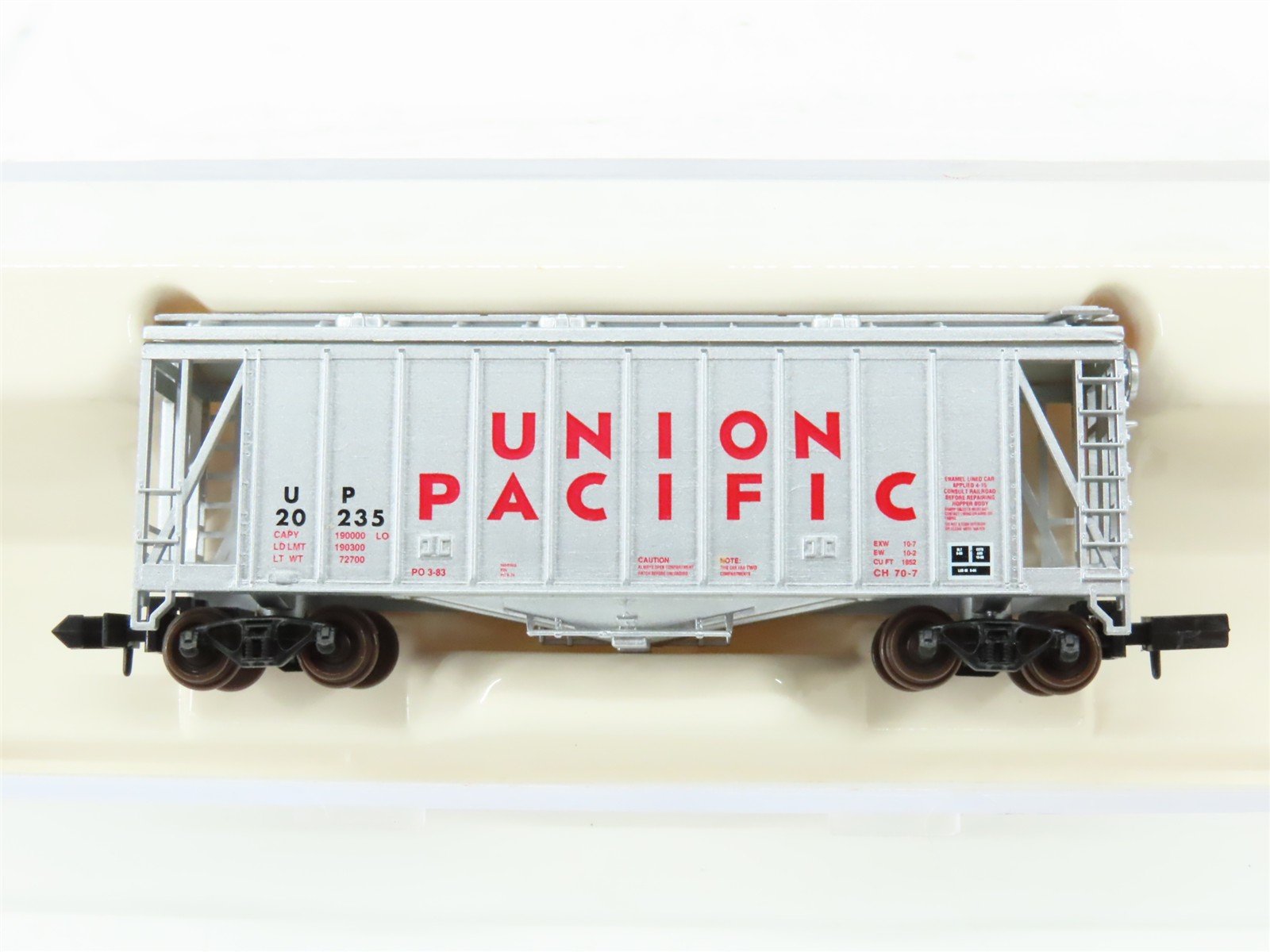 N Scale Atlas 38591 UP Union Pacific GATX Airslide Covered Hopper #20235