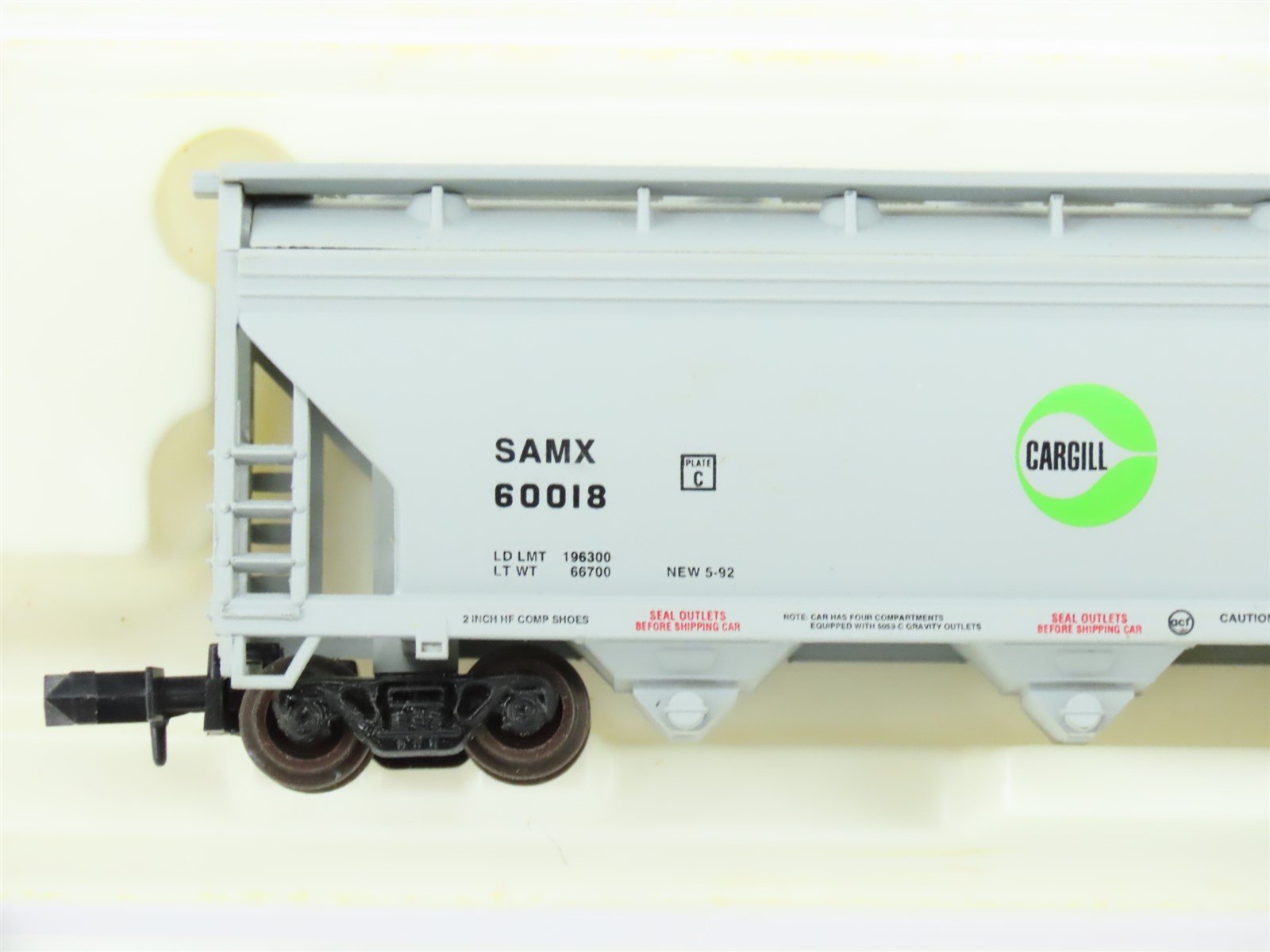 N Scale Atlas 3960 SAMX Cargill ACF 4-Bay Covered Hopper #60018