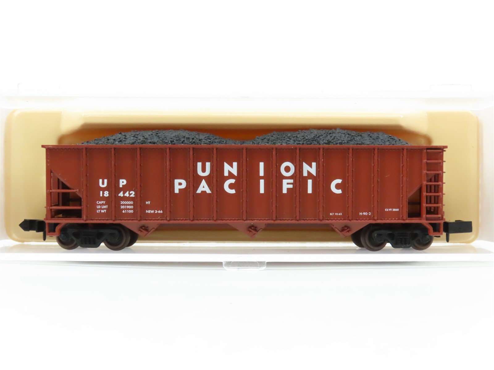 N Scale Atlas 32631 UP Union Pacific 90-Ton 3-Bay Hopper #18442 w/ Load