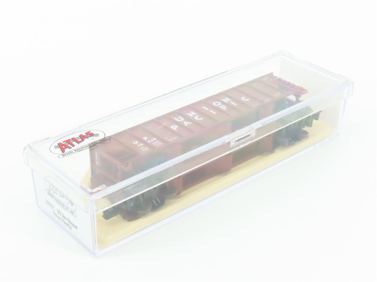 N Scale Atlas 32631 UP Union Pacific 90-Ton 3-Bay Hopper #18442 w/ Load