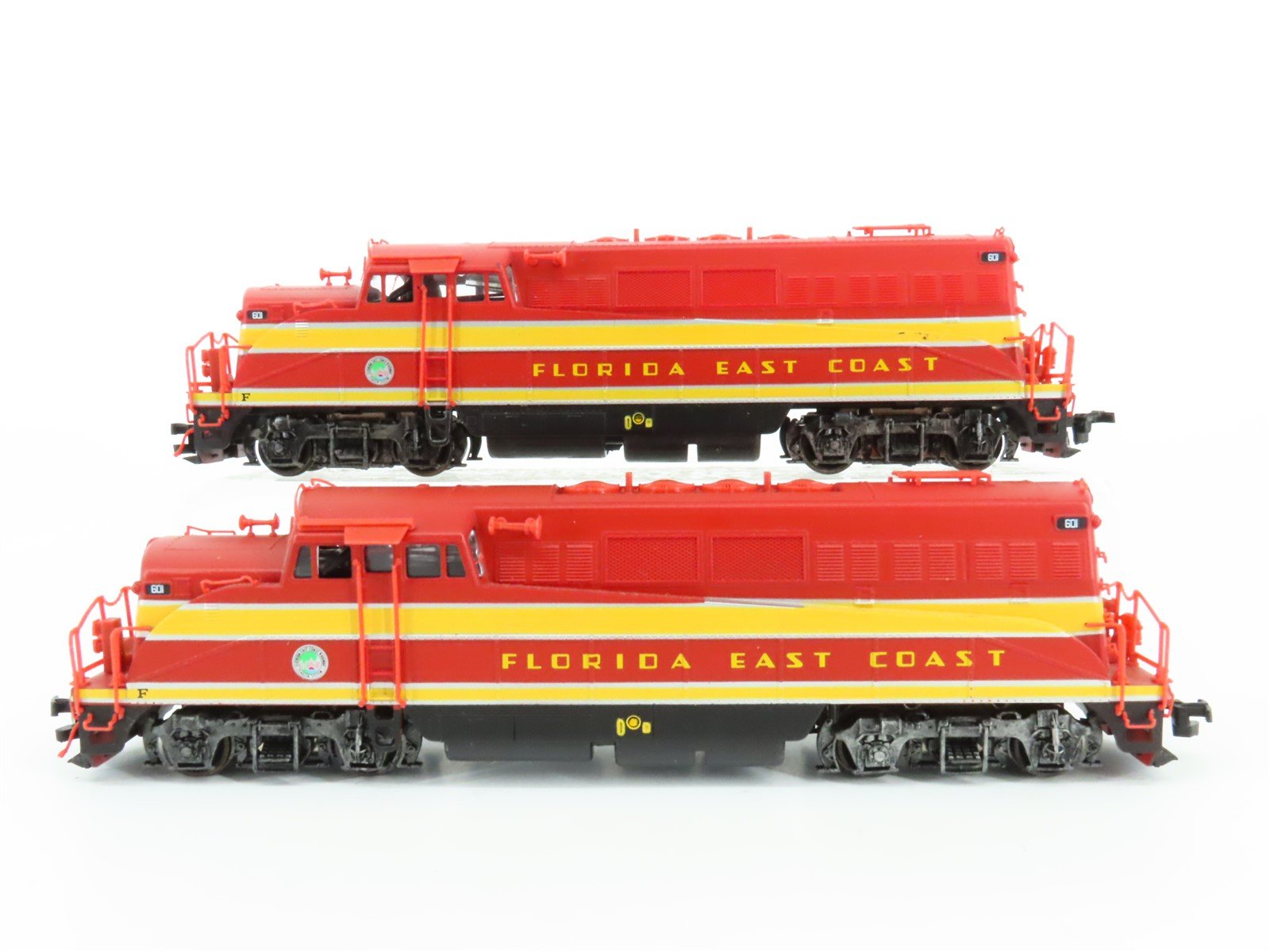 HO Scale Proto 2000 FEC Florida East Coast BL2 Diesel 2-Unit Set Customized