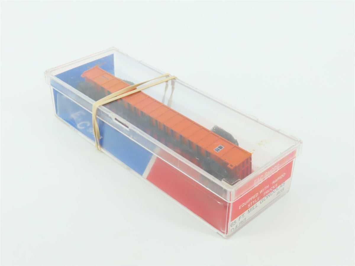 N Scale E&amp;C Shops DD&amp;RGW Rio Grande 65&#39; Mill Gondola #803