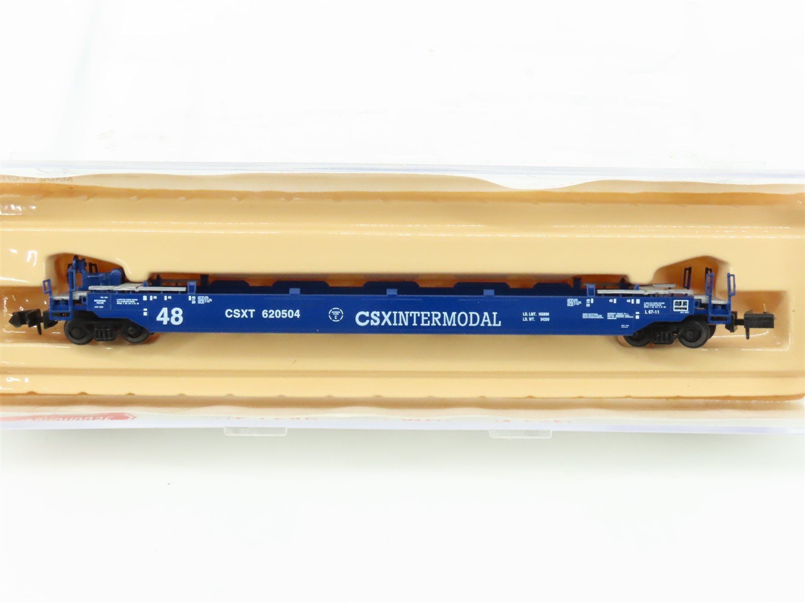 N Scale Roundhouse 8475 CSX Intermodal Husky Stack Well Car #620504