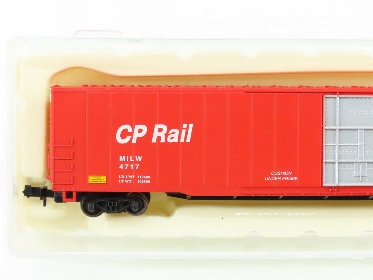 N Con-Cor 001-555657-1 MILW CP Rail 85&#39; Hi-Cube Double Plug Door Box Car #4717