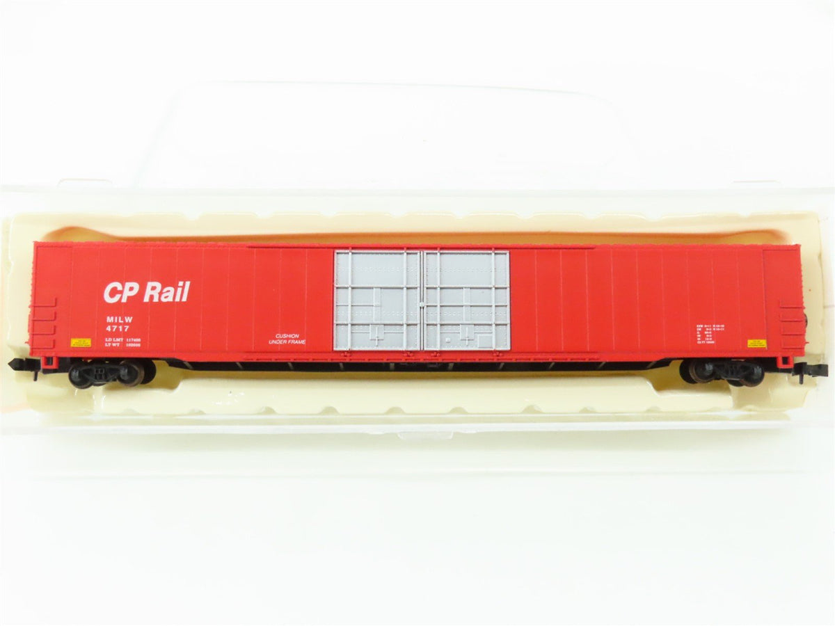 N Con-Cor 001-555657-1 MILW CP Rail 85&#39; Hi-Cube Double Plug Door Box Car #4717