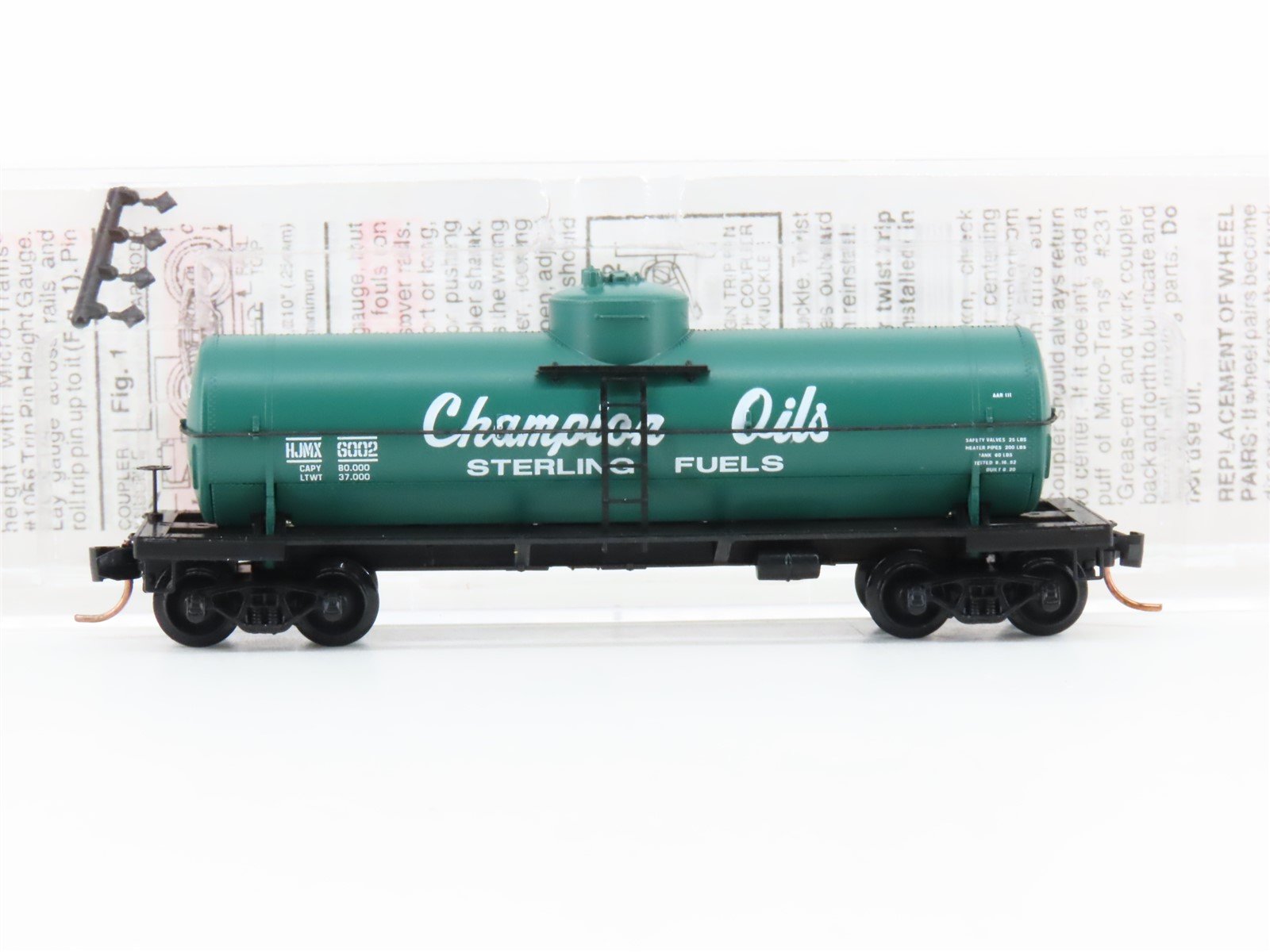 N Micro-Trains MTL 65490 HJMX Champion Oils 39' Single Dome Tank Car #6002