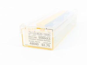 N Scale Kadee Micro-Trains MTL 48040 CIC Crandic Cedar Rapids 50' Gondola #320