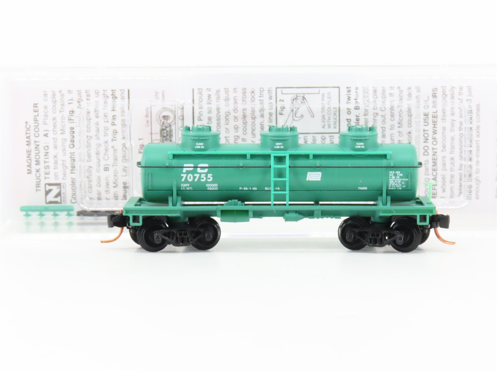 N Scale Micro-Trains MTL 06600040 PC Penn Central 3-Dome Tank Car #70755