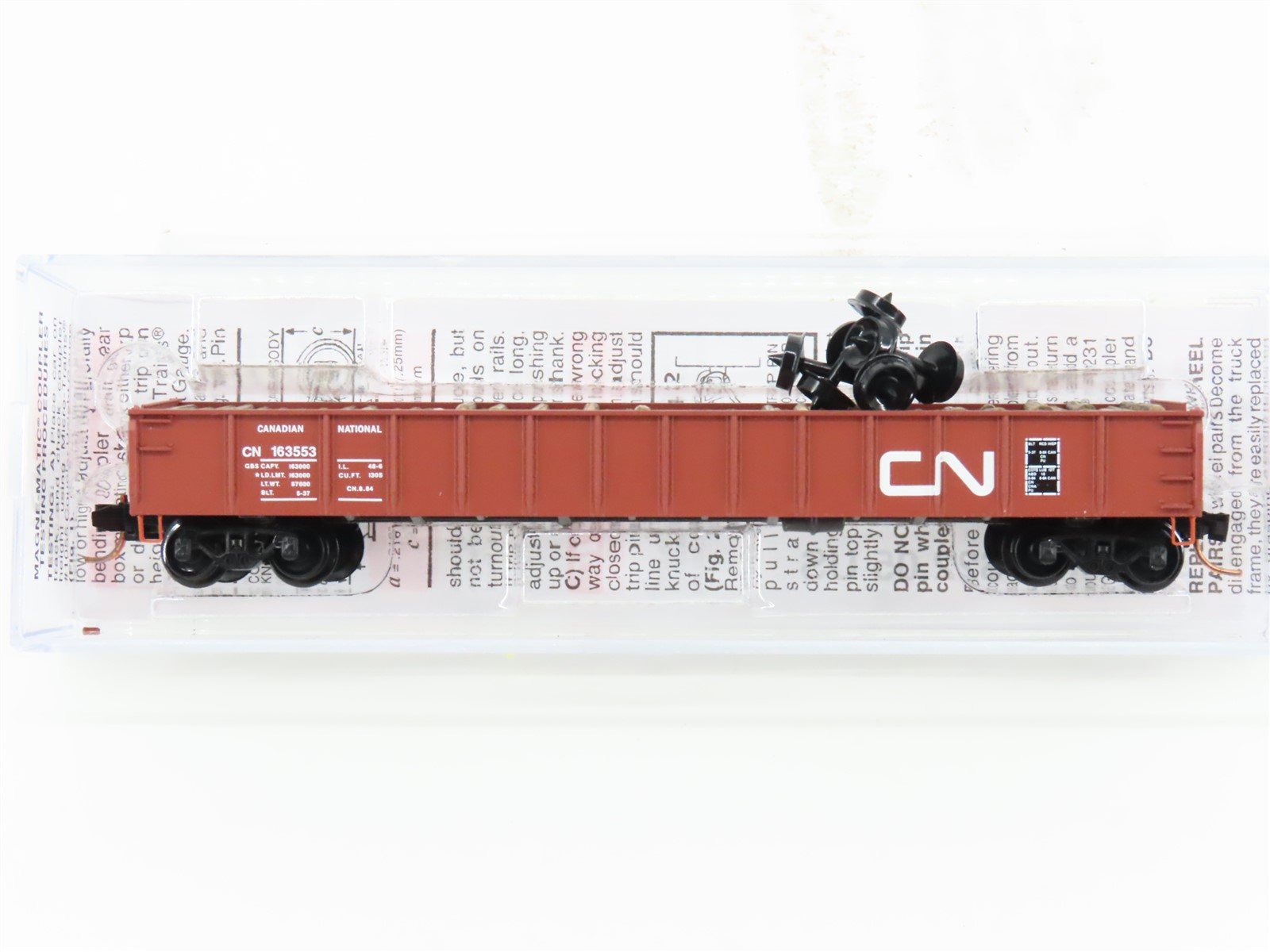 N Scale Micro-Trains MTL 04800120 CN Canadian National 50' Gondola #163553