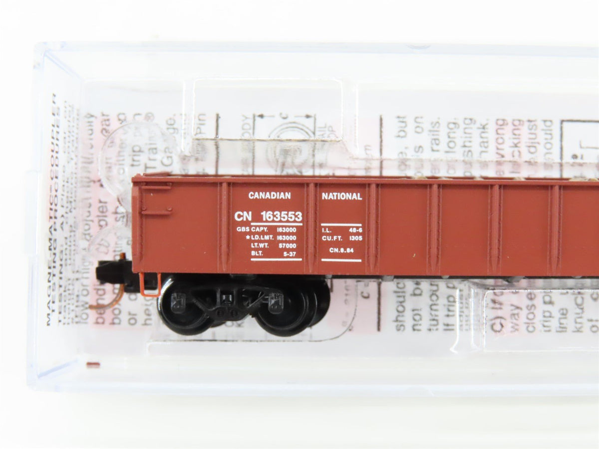 N Scale Micro-Trains MTL 04800120 CN Canadian National 50&#39; Gondola #163553