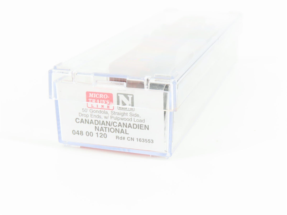 N Scale Micro-Trains MTL 04800120 CN Canadian National 50&#39; Gondola #163553