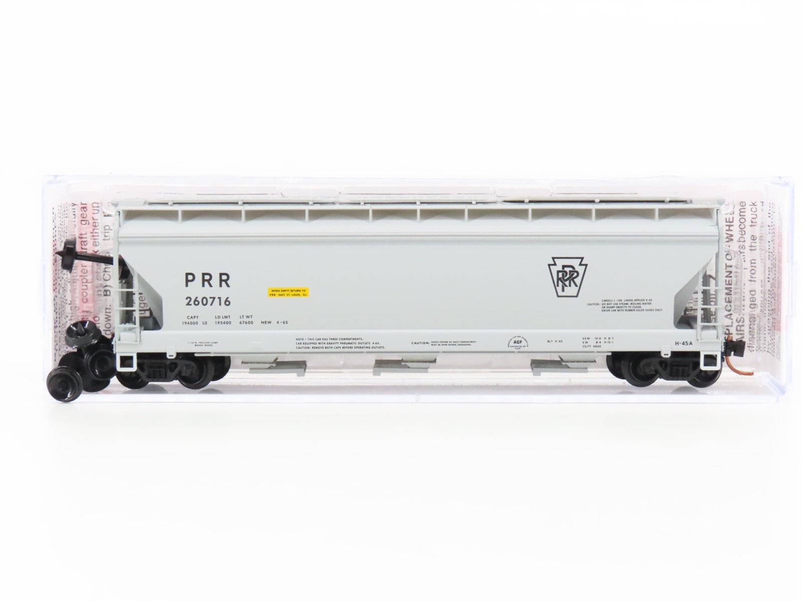 N Scale Micro-Trains MTL 09400220 PRR Pennsylvania 3 Bay Covered Hopper #260716