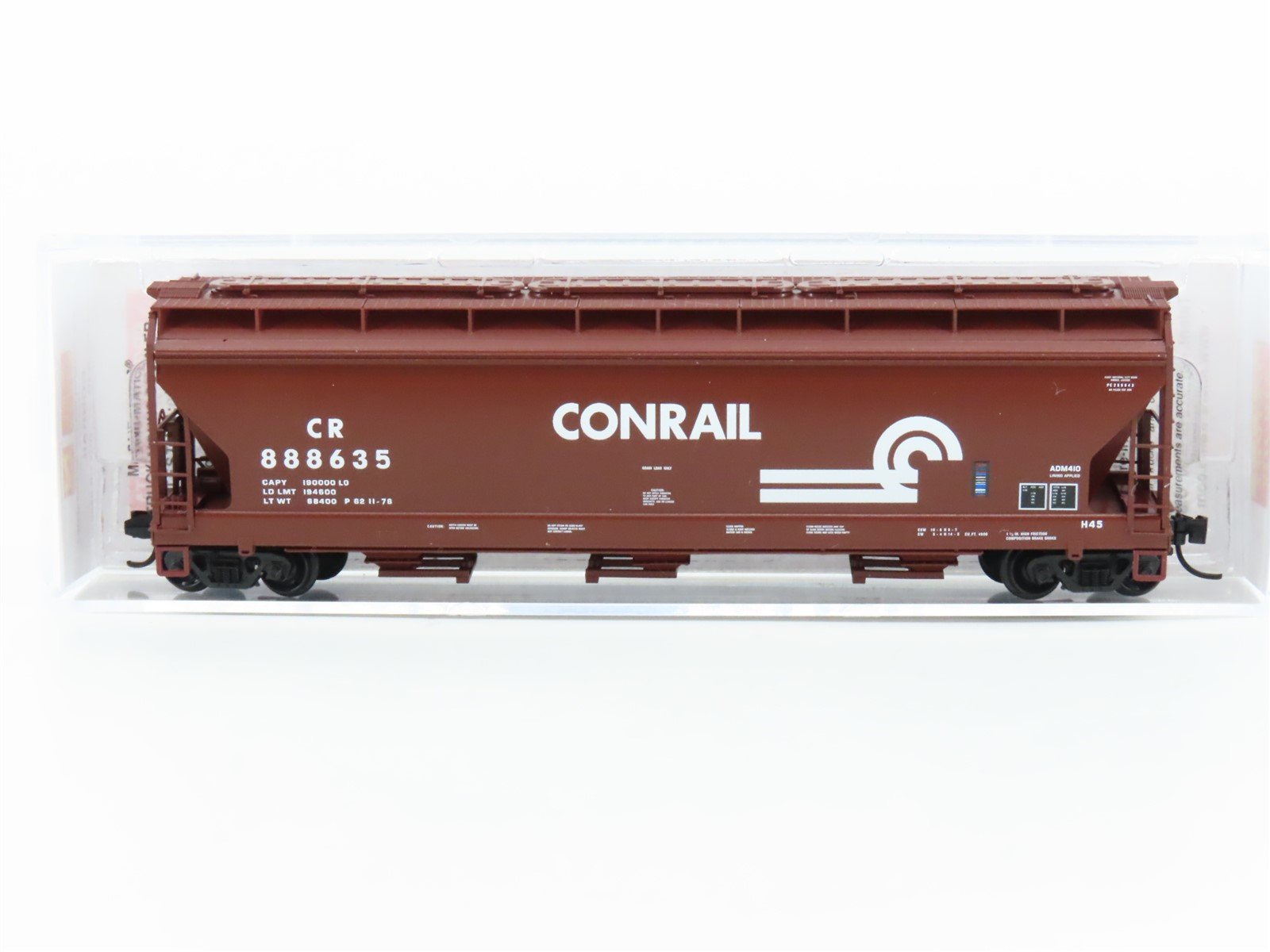 N Scale Micro-Trains MTL 09400630 CR Conrail 3-Bay Covered Hopper #888635