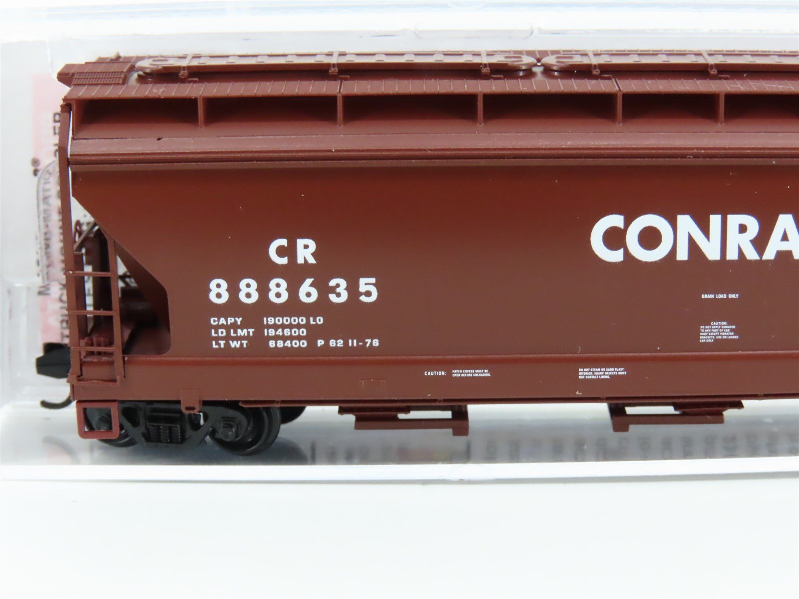 N Scale Micro-Trains MTL 09400630 CR Conrail 3-Bay Covered Hopper #888635