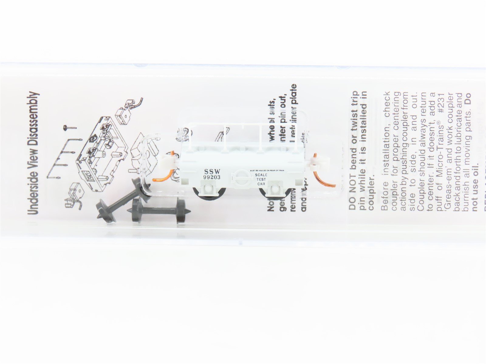 N Scale Micro-Trains MTL 12100040 SSW St. Louis Western Scale Test Car #99203