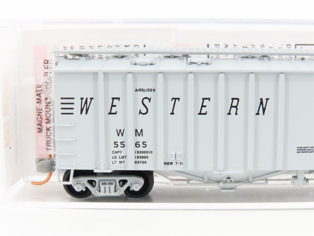 N Scale Micro-Trains MTL 09800060 WM Western Maryland 50&#39; Airslide Hopper #5565