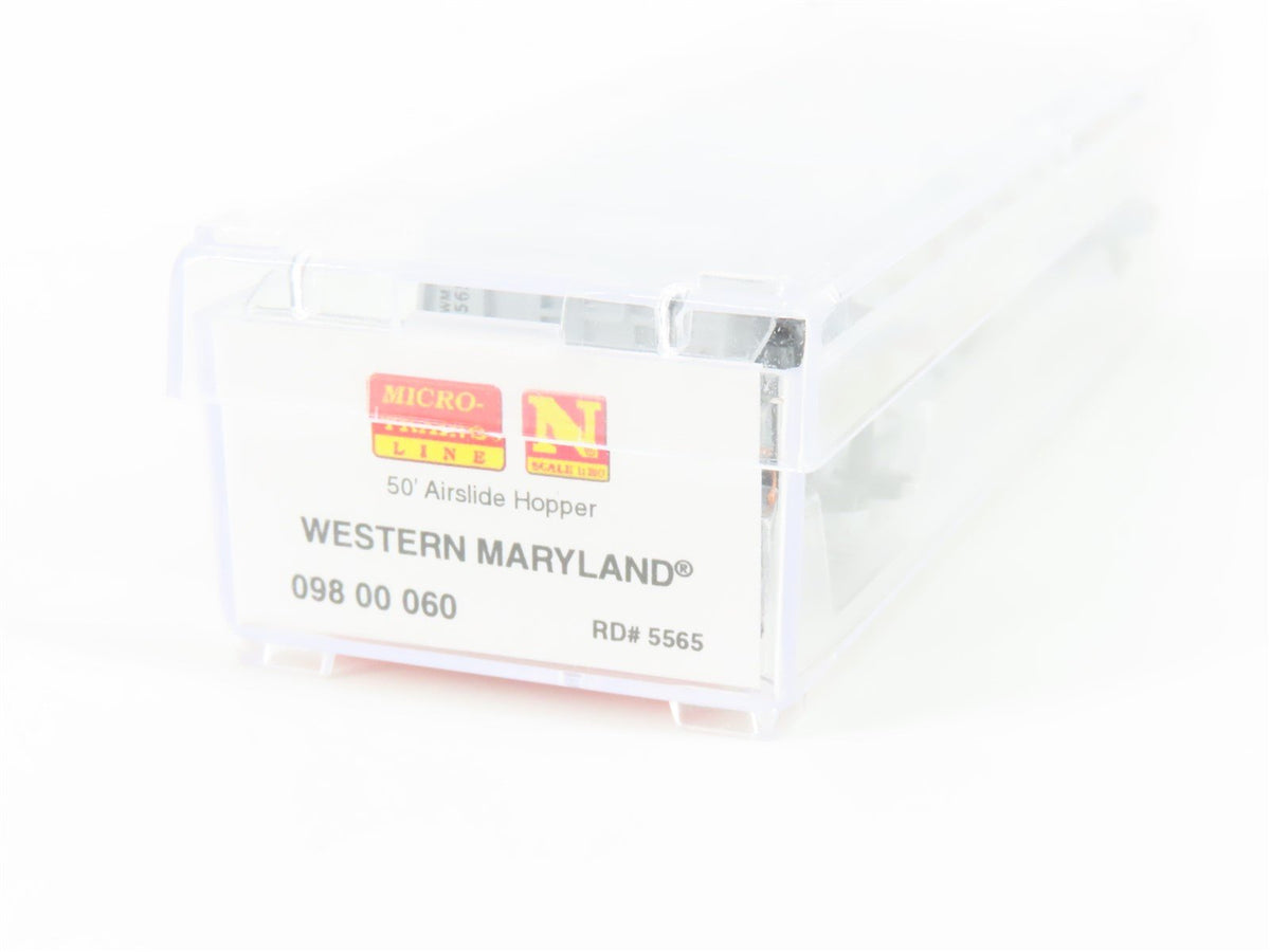 N Scale Micro-Trains MTL 09800060 WM Western Maryland 50&#39; Airslide Hopper #5565