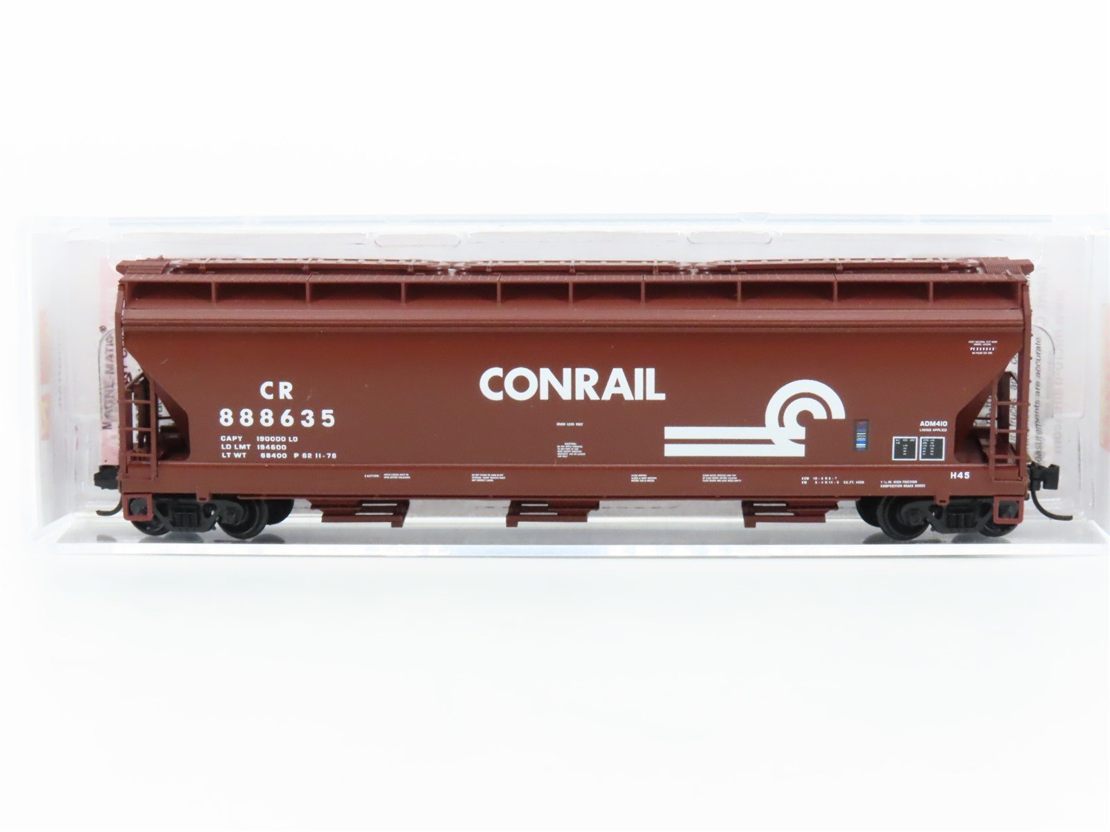 N Scale Micro-Trains MTL 09400630 CR Conrail 3-Bay Covered Hopper #888635