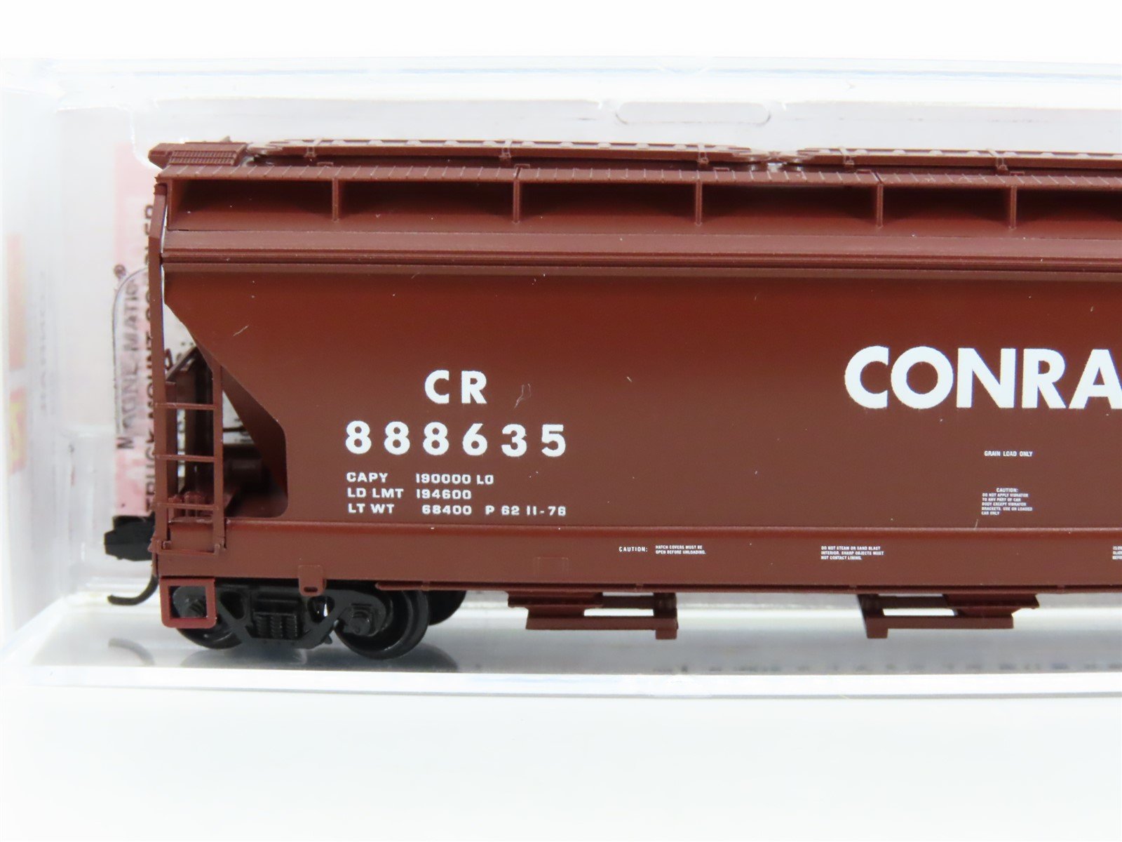 N Scale Micro-Trains MTL 09400630 CR Conrail 3-Bay Covered Hopper #888635