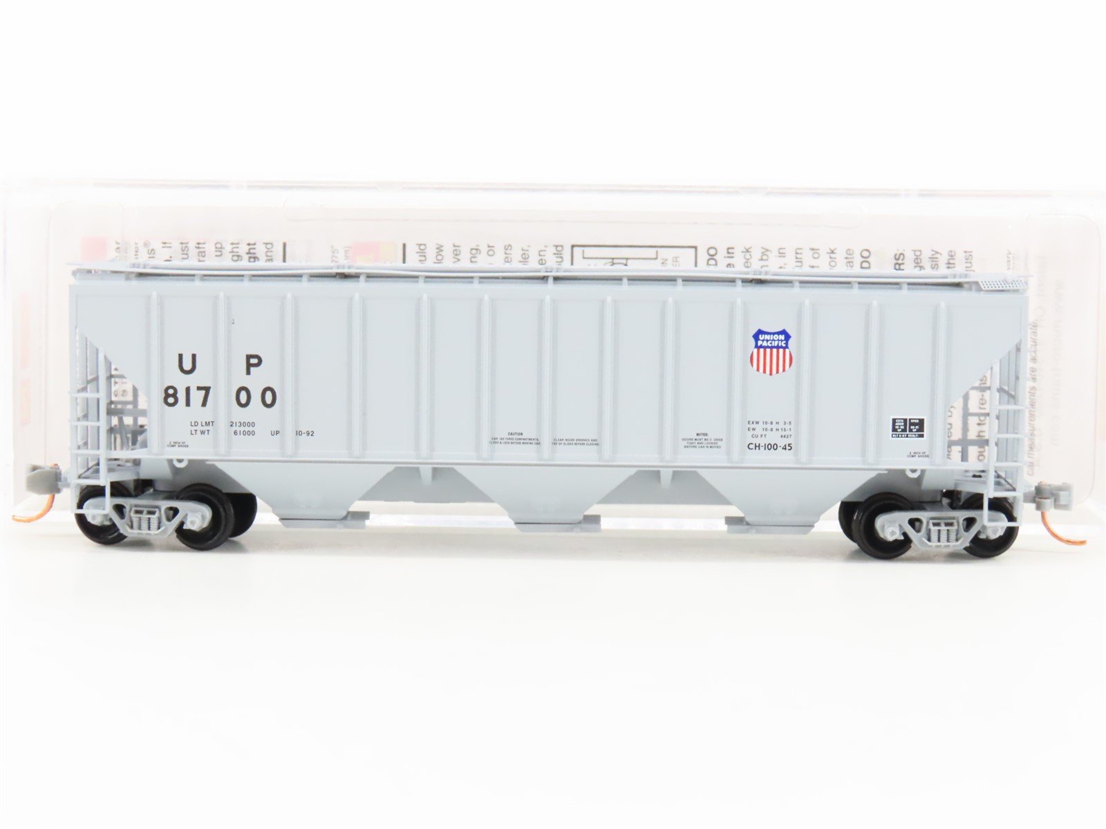 N Scale Micro-Trains MTL 09600192 UP Union Pacific 3-Bay Covered Hopper #81700