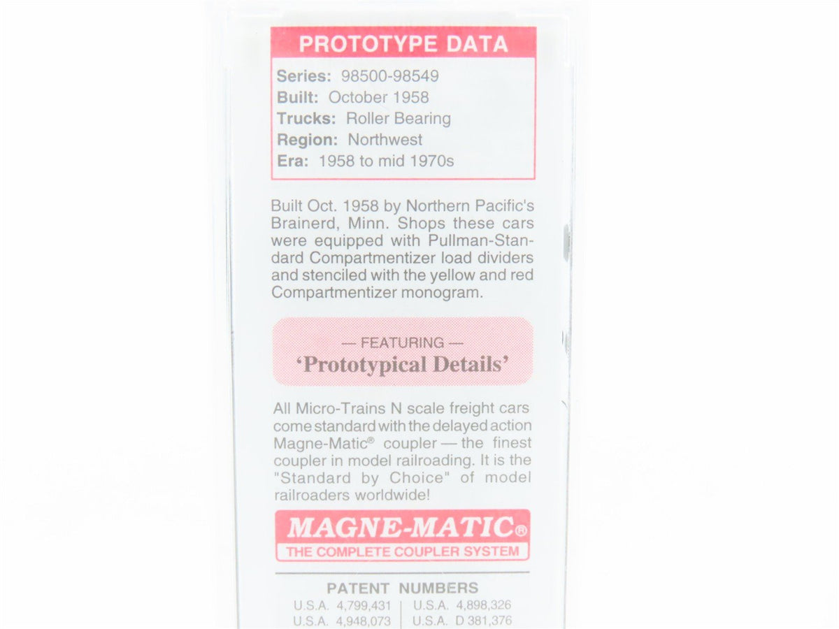 N Micro-Trains MTL 02100170 NP Northern Pacific 40&#39; Plug Door Box Car 98524