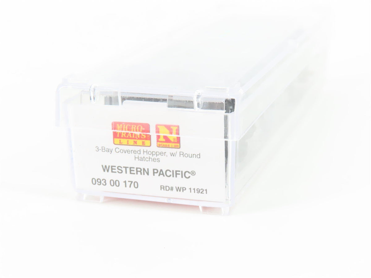 N Scale Micro-Trains MTL 09300170 WP Western Pacific 3-Bay Covered Hopper #11921