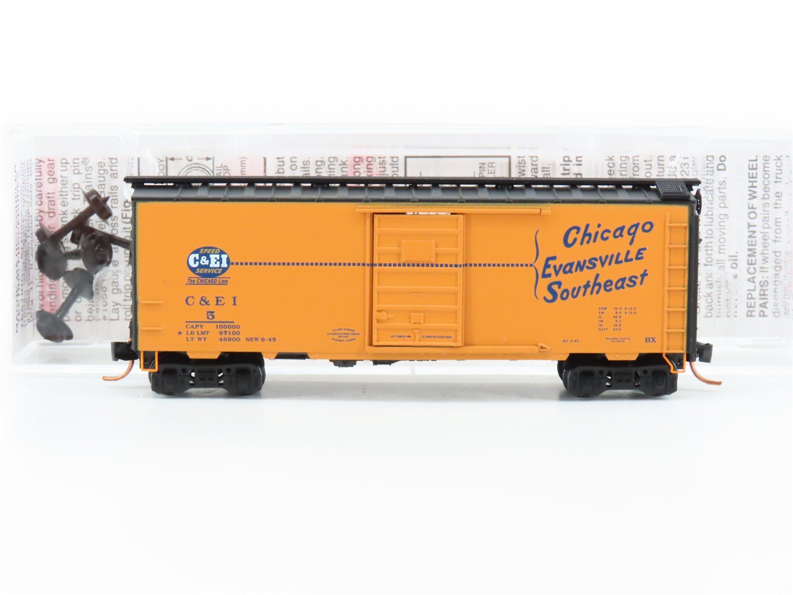 N Scale Micro-Trains MTL 02000705 C&EI Chicago Evansville East 40' Box Car #5