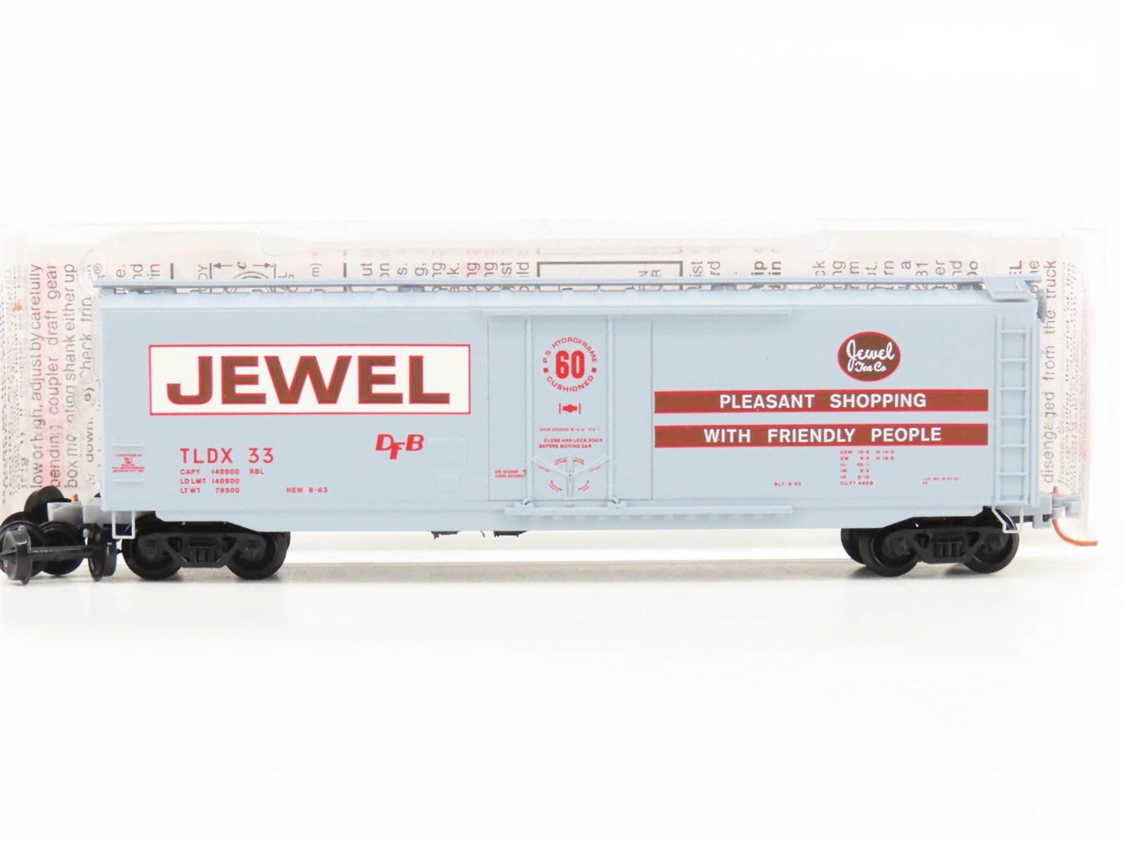 N Micro-Trains MTL 03200440 TLDX Jewel Tea Company 50' Plug Door Box Car #33