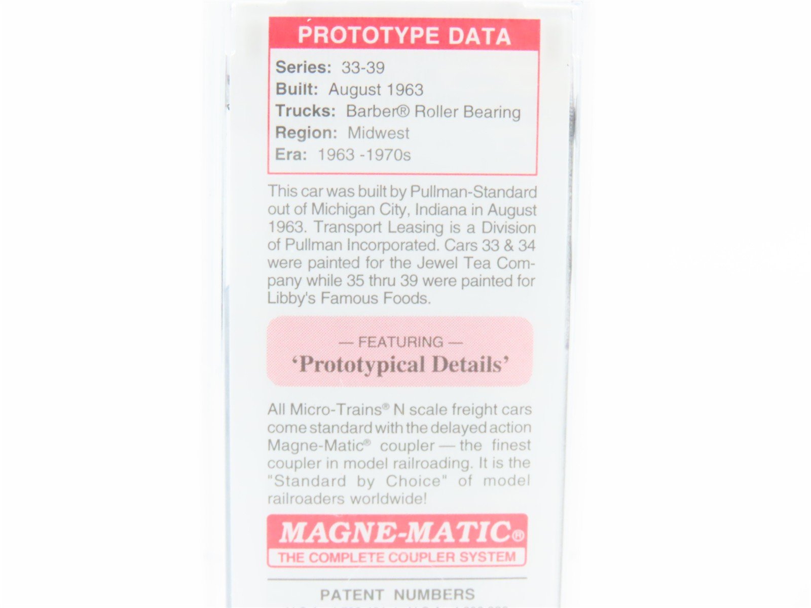 N Micro-Trains MTL 03200440 TLDX Jewel Tea Company 50' Plug Door Box Car #33