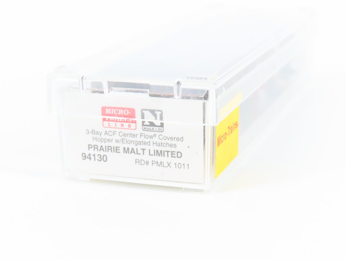 N Scale Micro-Trains MTL 94130 PMLX Prairie Malt Limited 3-Bay Hopper #1011