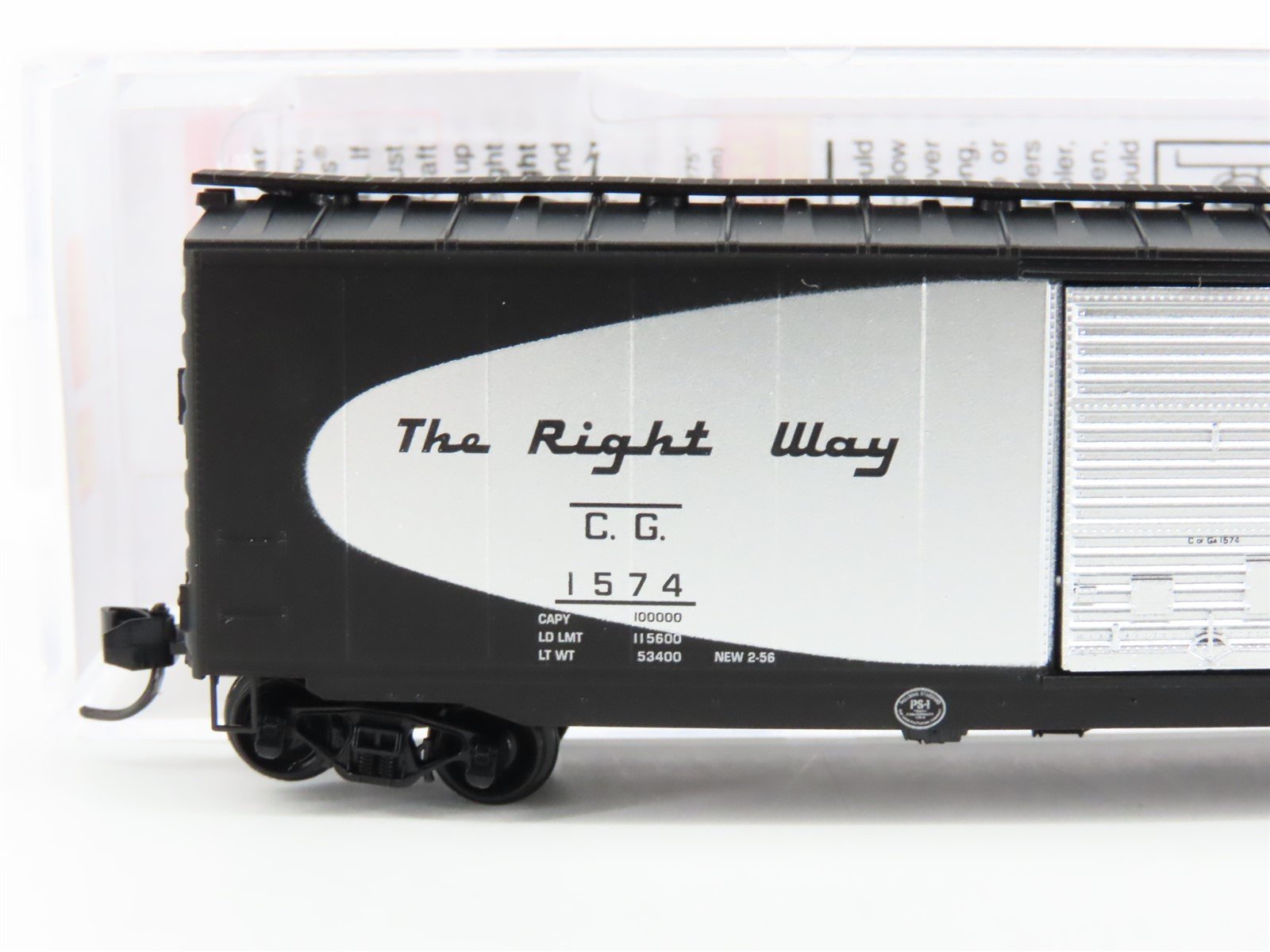 N Scale Micro-Trains MTL 03100281 CG The Right Way Single Door 50' Box Car #1574