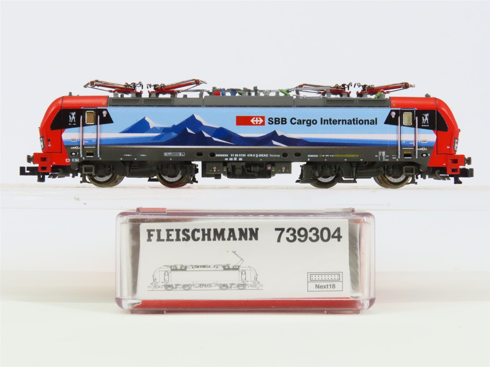 N Fleischmann 739304 SBB Cargo Int'l BR 193 Vectron Electric #478-5 - DCC Ready