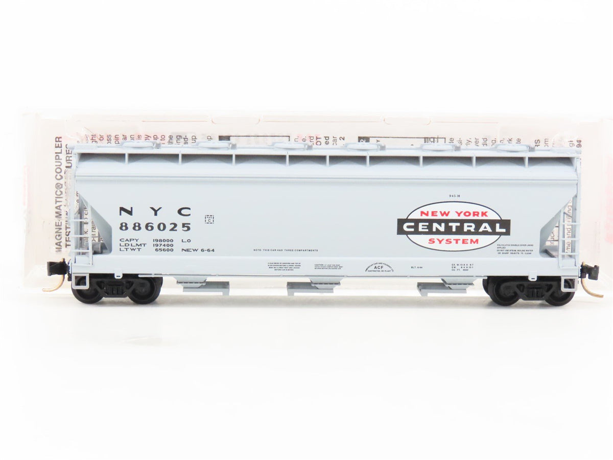 N Scale Micro-Trains MTL 93030 NYC New York Central 3-Bay Covered Hopper #886025