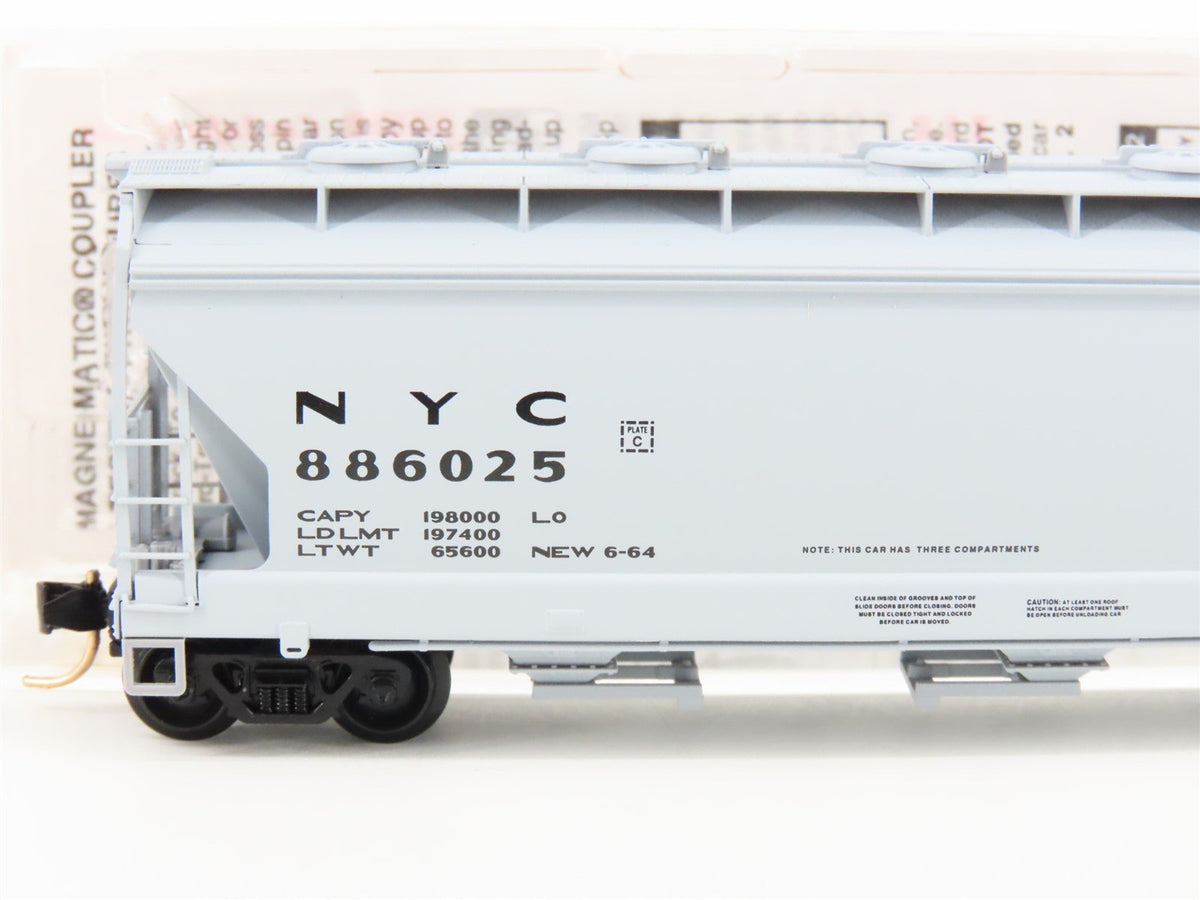 N Scale Micro-Trains MTL 93030 NYC New York Central 3-Bay Covered Hopper #886025