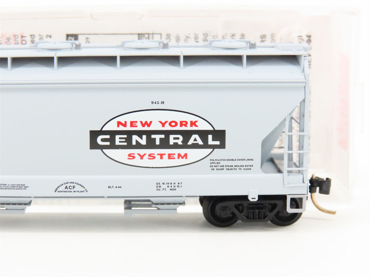 N Scale Micro-Trains MTL 93030 NYC New York Central 3-Bay Covered Hopper #886025