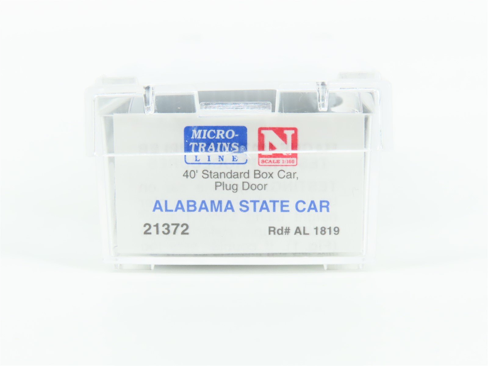 N Scale Micro-Trains MTL 21372 AL Alabama State 40' Standard Boxcar #1819