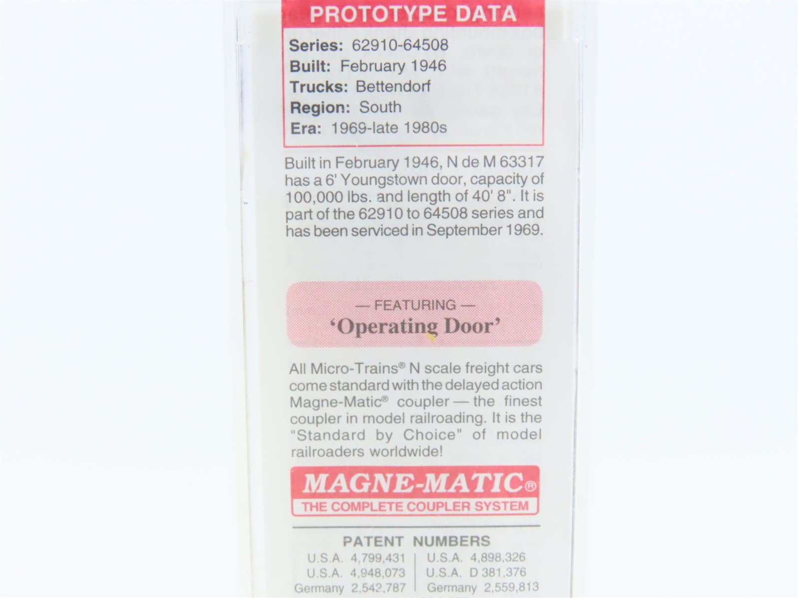 N Micro-Trains MTL 02000730 NdeM National Railways of Mexico 40' Box Car #63317