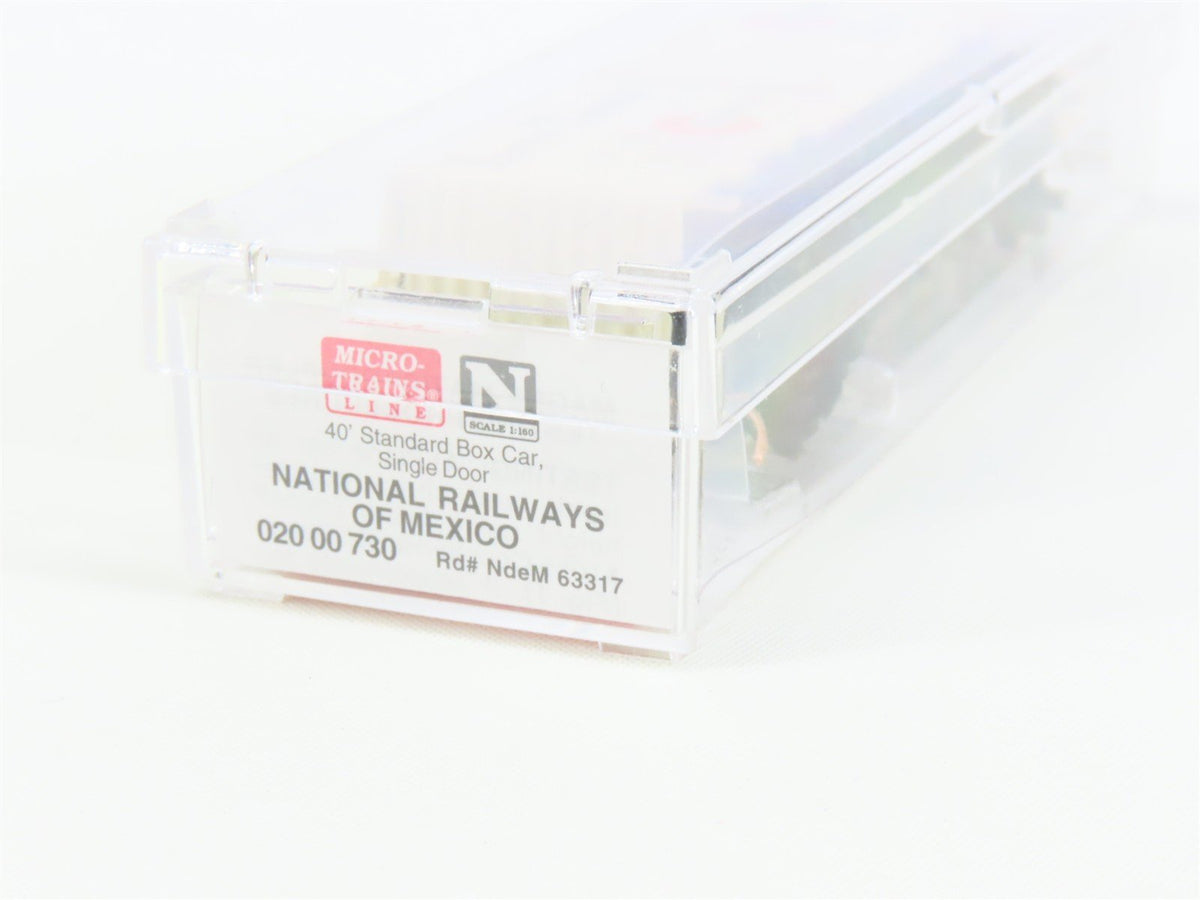 N Micro-Trains MTL 02000730 NdeM National Railways of Mexico 40&#39; Box Car #63317