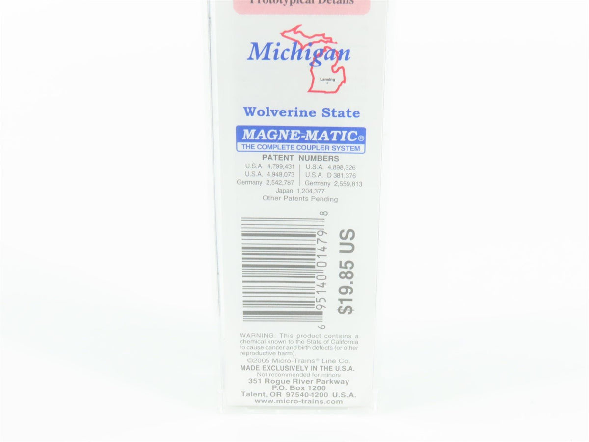N Scale Micro-Trains MTL 02100395 MI Michigan 40&#39; Standard Boxcar #1837