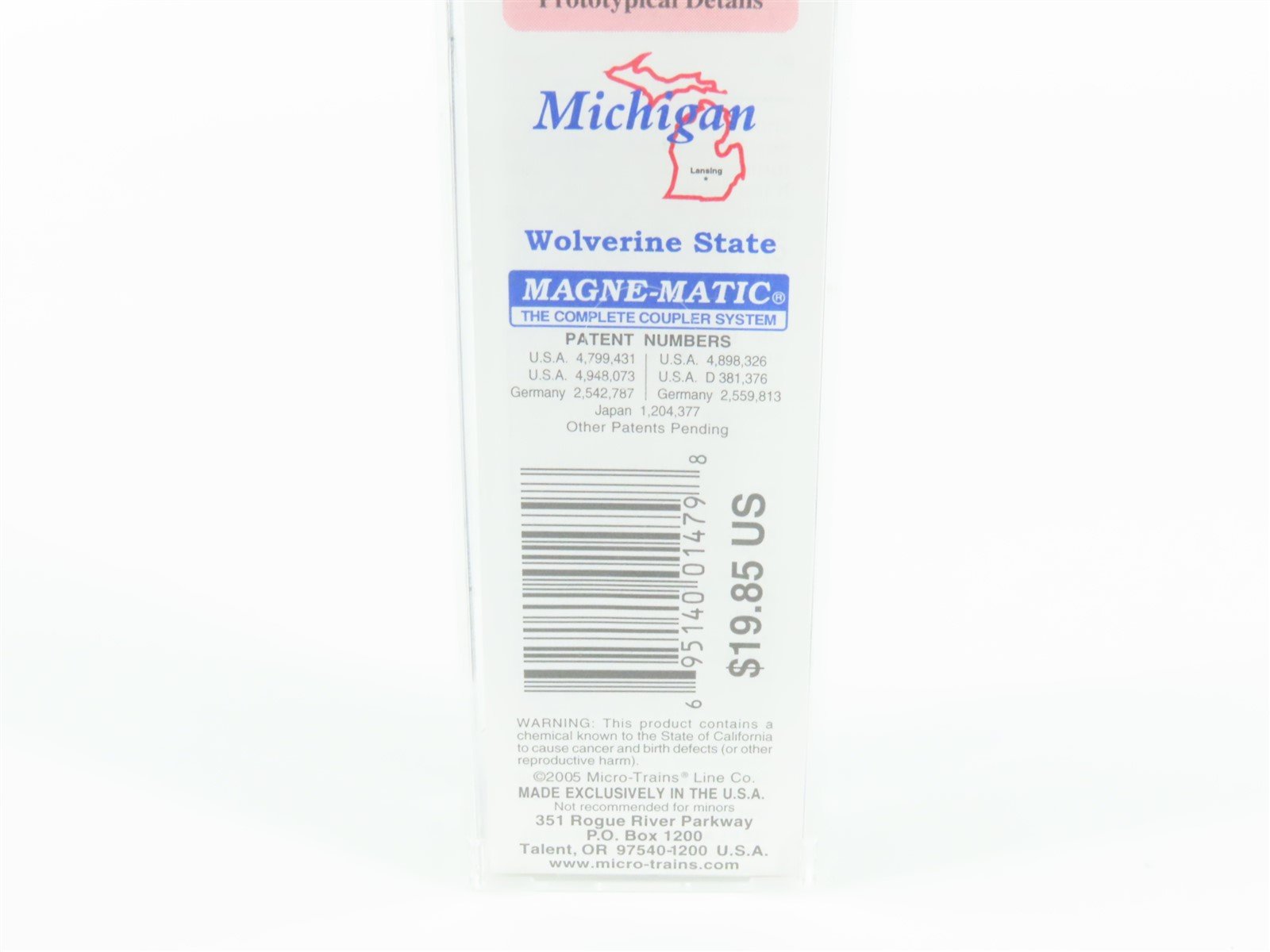 N Scale Micro-Trains MTL 02100395 MI Michigan 40' Standard Boxcar #1837