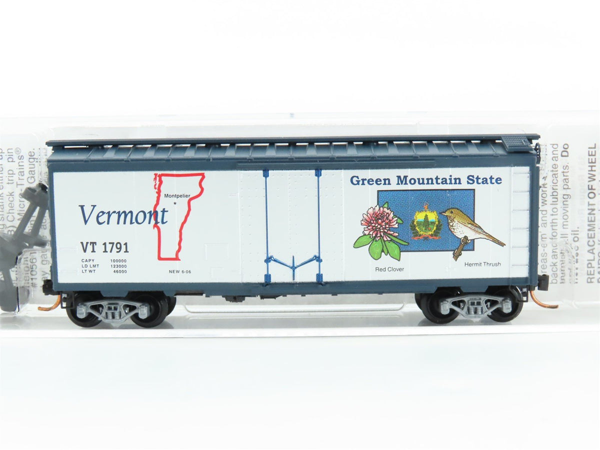 N Scale Micro-Trains MTL 02100402 VT Vermont 40&#39; Standard Boxcar #1791