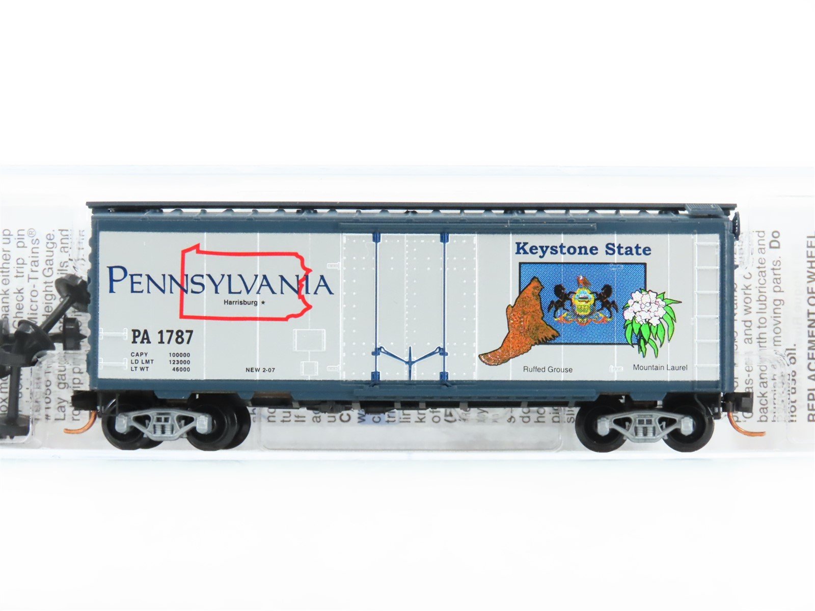 N Scale Micro-Trains MTL 02100410 PRR Pennsylvania 40' Standard Boxcar #1787