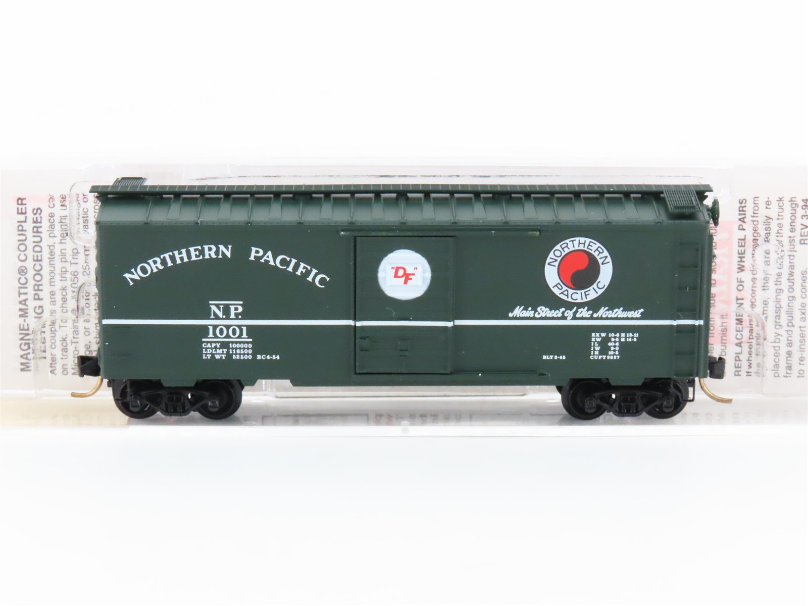 N Scale Micro-Trains MTL 20236 NP Northern Pacific 40' Single Door Box Car #1001