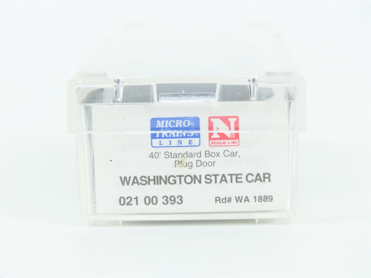 N Scale Micro-Trains MTL 02100393 WA Washington 40&#39; Standard Boxcar #1889